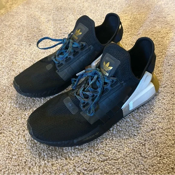 adidas | Shoes | Adidas Nmd R V2 Mens Size 11 Black And Gold Shoes Boost |  Poshmark
